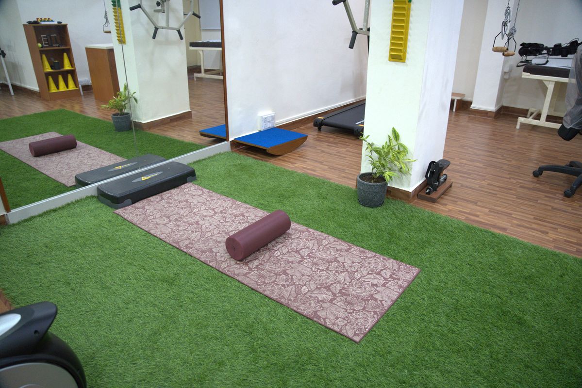 Grass mat rehabilitation area